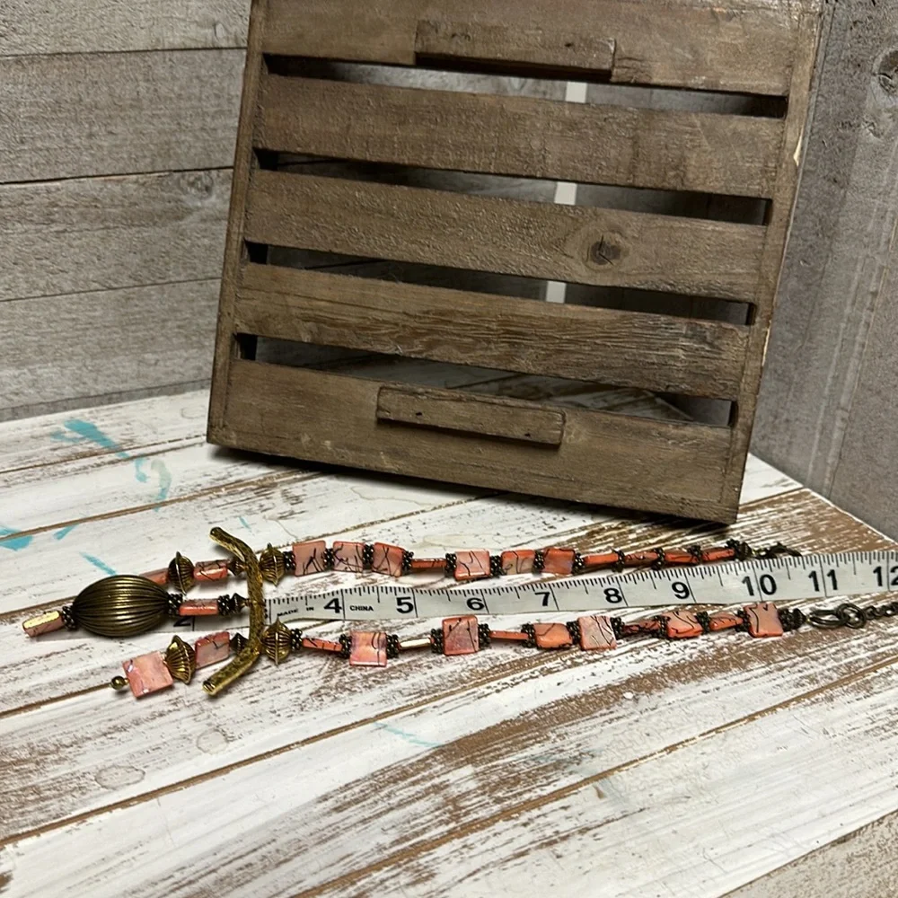 Anthony Alexander one of a kind vintage coral orange shell necklace - Picture 6 of 6